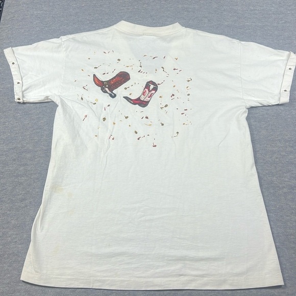 Vintage Single Stitch Western T-Shirt Womens Size Large USA Made Splatter Paint - Picture 9 of 16